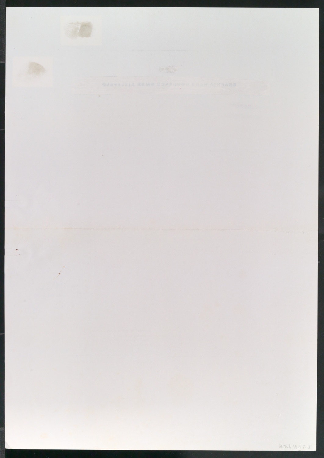 Korrekturfahne von Briefbogen für Graphia Hans Gundlach GmbH Bielefeld — Blatt 2