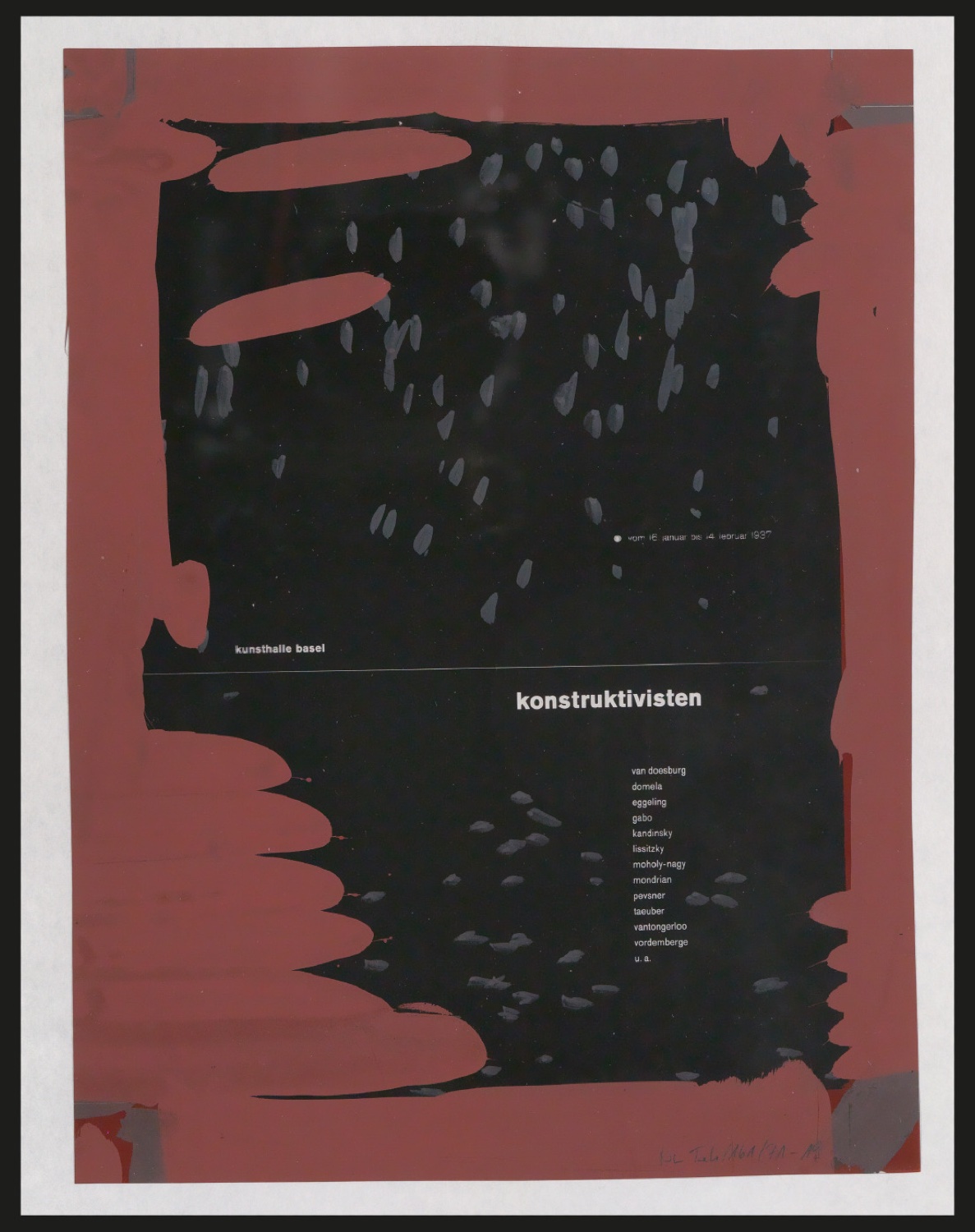 Schriftbildträger für den Lichtsatz mit Titelseite von konstruktivisten — Blatt 1