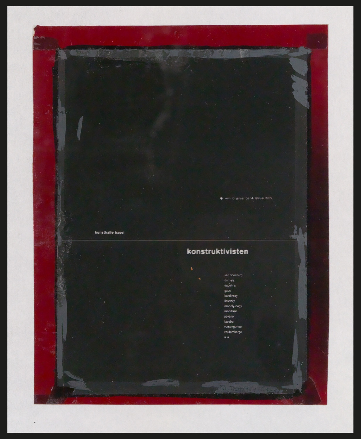 Schriftbildträger für den Lichtsatz mit Titelseite von konstruktivisten — Blatt 3