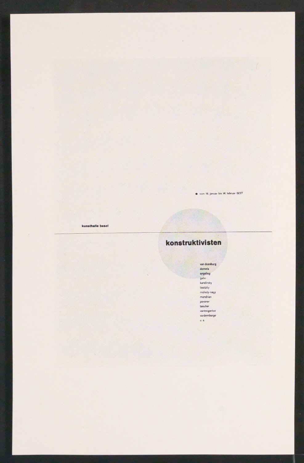 Verkleinerte Reproduktionen von Ausstellungsplakat konstruktivisten — Blatt 3