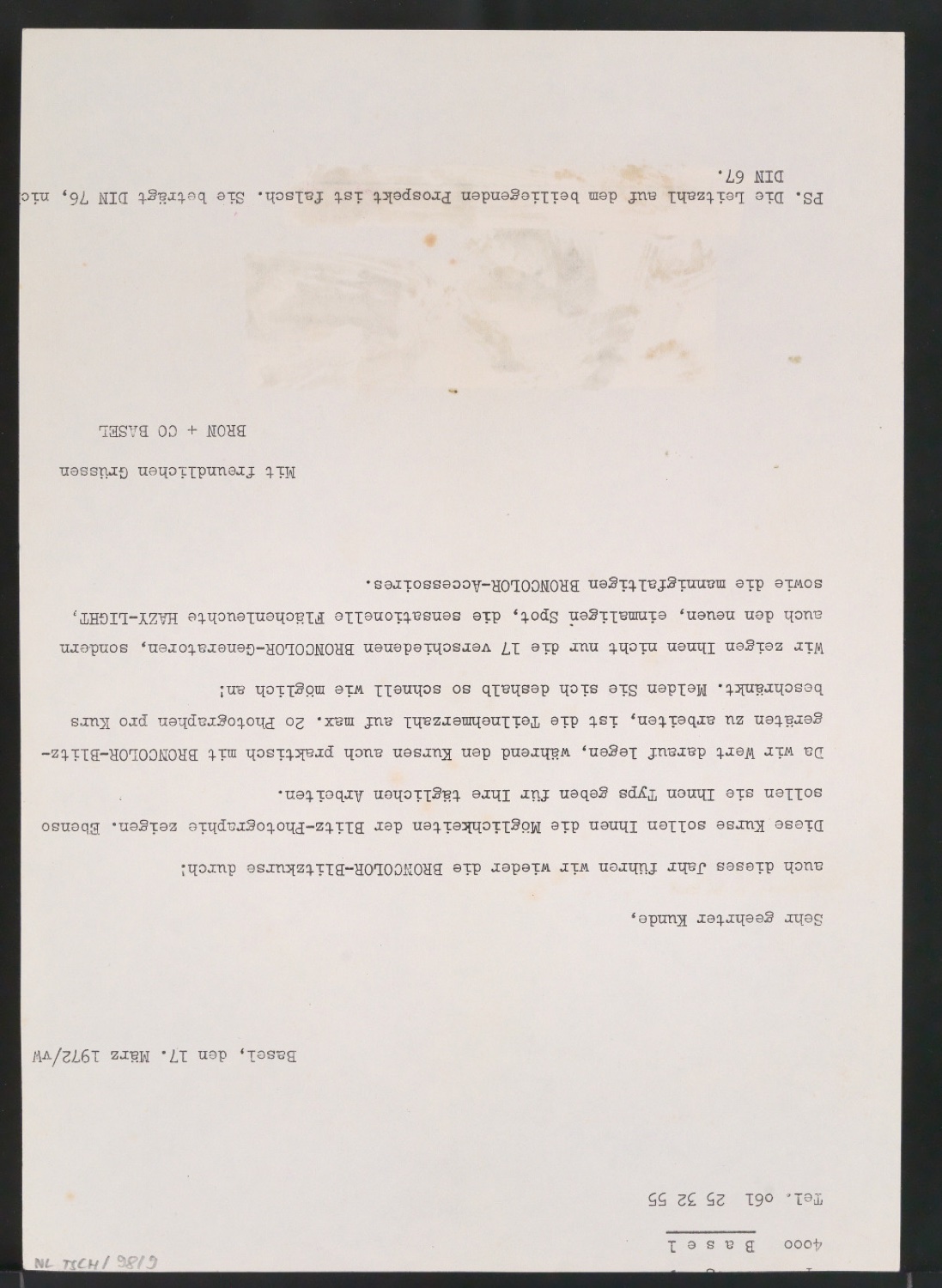 Entwurfsskizzen von Titelblatt und Verlegermarke für Leben und Werk des Typographen Jan Tschichold — Blatt 9