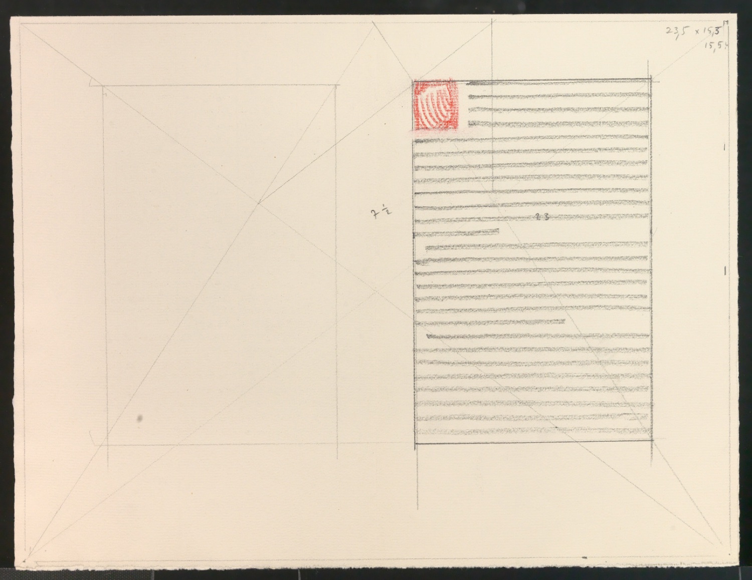 Papierproben und Entwurfszeichnungen für Der chinesische Stempel — Blatt 13