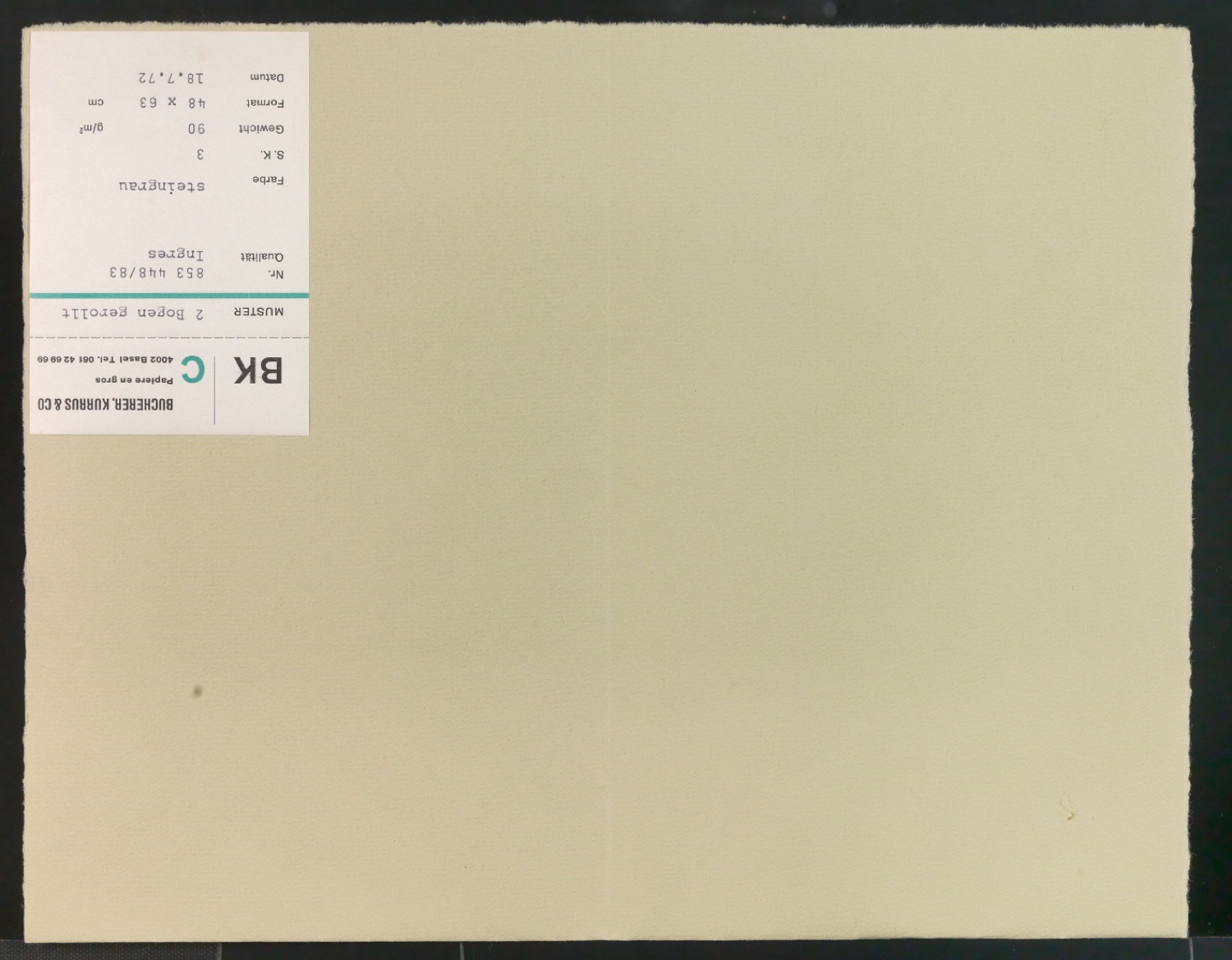 Papierproben und Entwurfszeichnungen für Der chinesische Stempel — Blatt 16