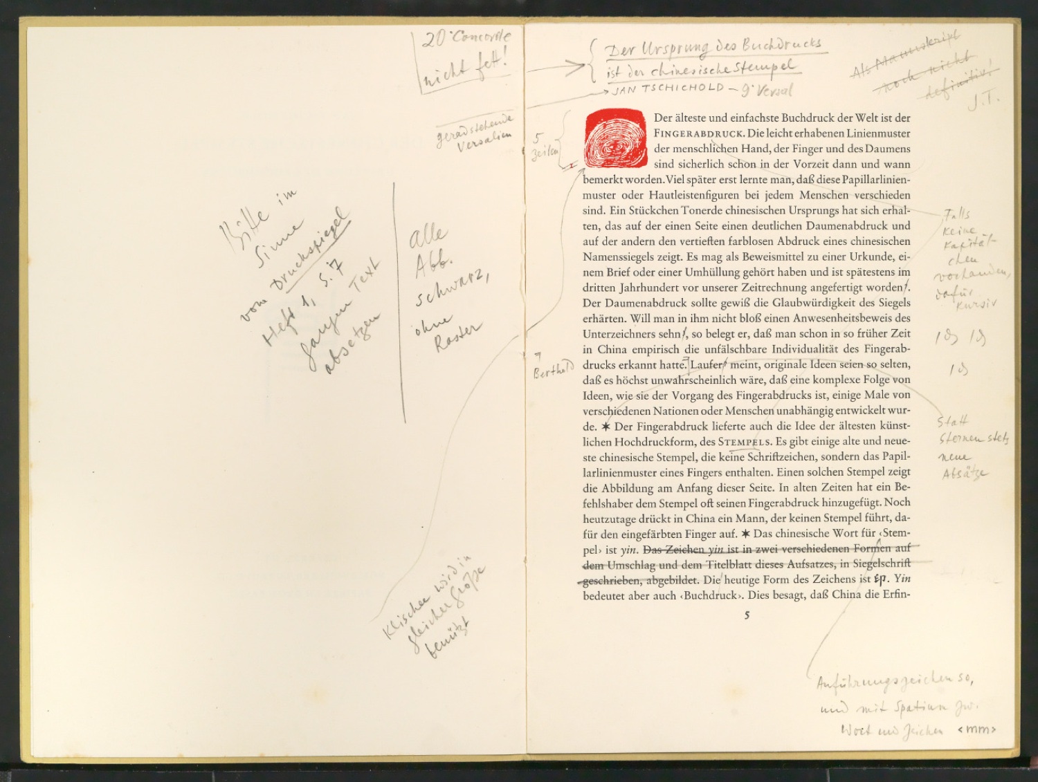 Korrigierter Probedruck von Der chinesische Stempel — Blatt 5