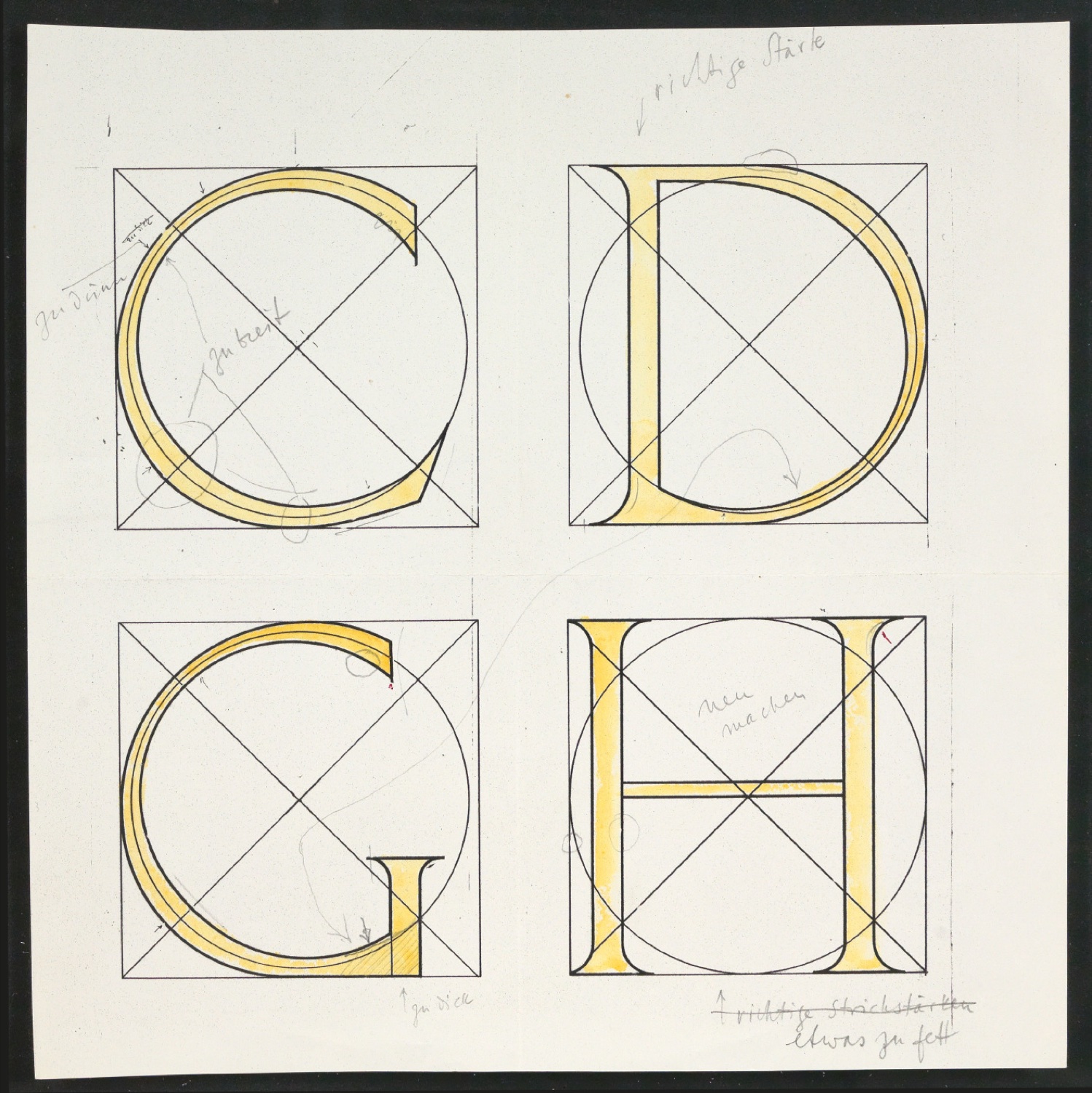 Handkolorierte Probedrucke für Illustrationen von Das Alphabet des Damianus Moyllus — Blatt 3