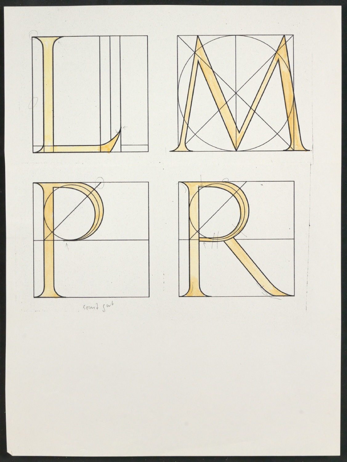 Handkolorierte Probedrucke für Illustrationen von Das Alphabet des Damianus Moyllus — Blatt 5
