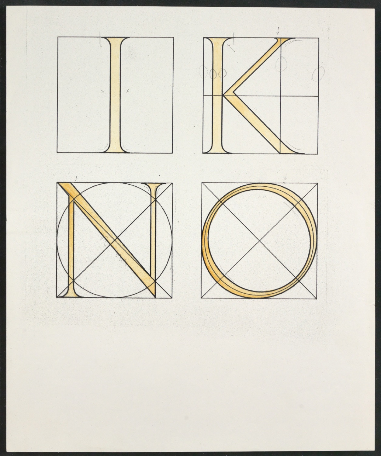 Handkolorierte Probedrucke für Illustrationen von Das Alphabet des Damianus Moyllus — Blatt 7