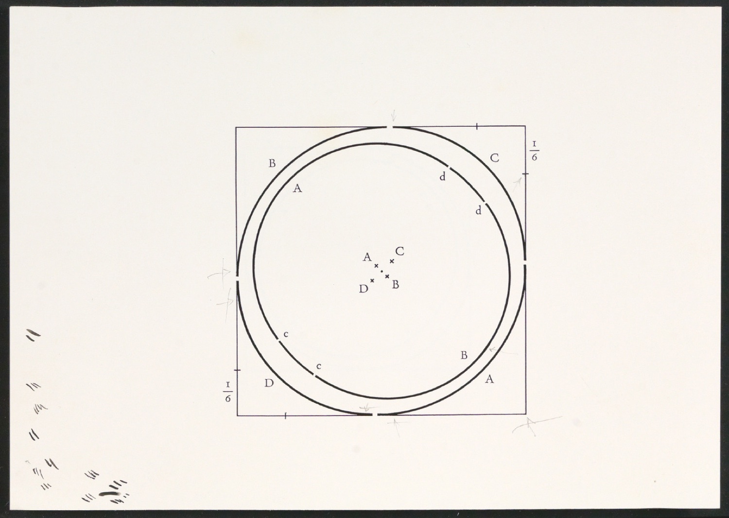 Probedrucke für Illustrationen von Das Alphabet des Damianus Moyllus, teilweise korrigiert — Blatt 7