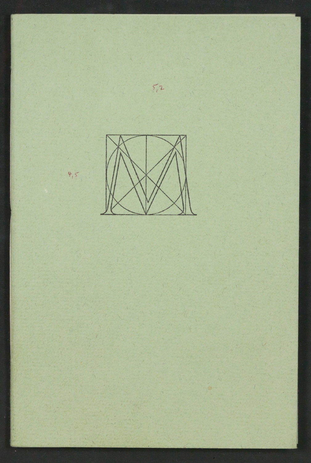 Korrigierter Probedruck von Das Alphabet des Damianus Moyllus — Blatt 1