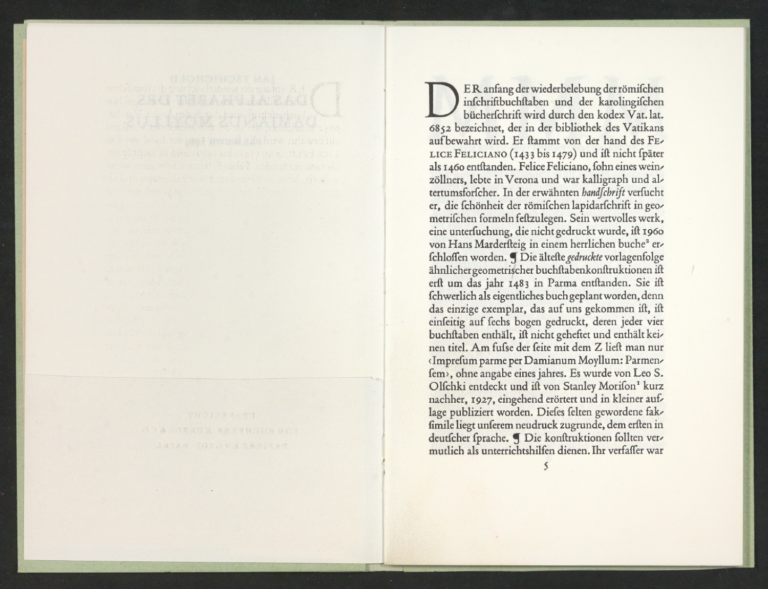 Korrigierter Probedruck von Das Alphabet des Damianus Moyllus — Blatt 5