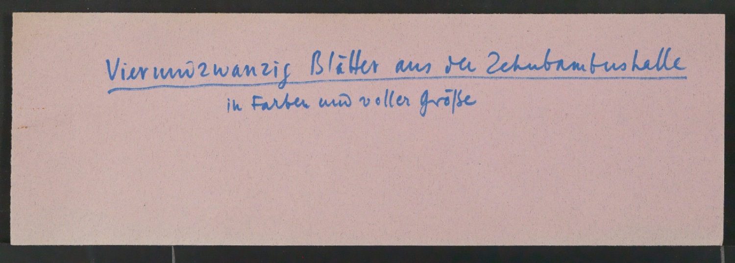 Mappe Jan Tschichold - Zehnbambushalle II. Bd. mit Vorarbeiten für Die Bildersammlung der Zehnbambushalle — Blatt 7