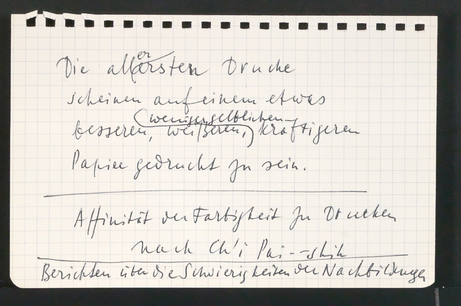 Mappe Jan Tschichold - Zehnbambushalle II. Bd. mit Vorarbeiten für Die Bildersammlung der Zehnbambushalle — Blatt 51