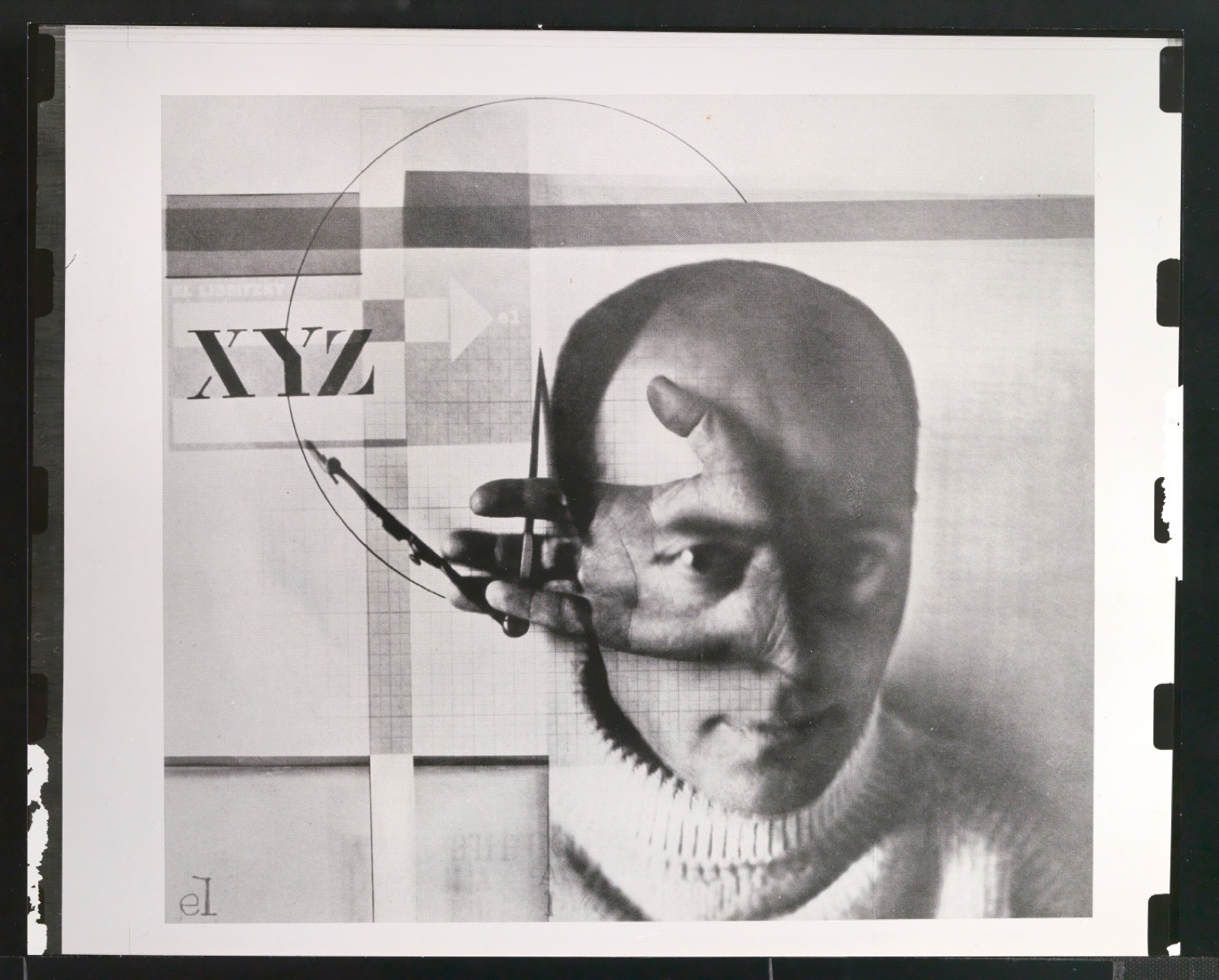 Negativ und Abzug von Selbstportrait El Lissitzky — Blatt 1