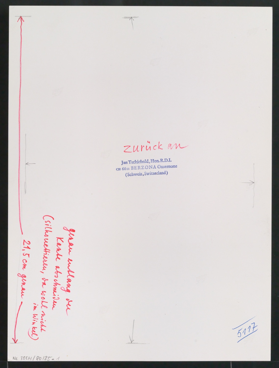 Notiz, Reproduktion und Probedruck für Fotogramm Pelikan Tinte — Blatt 6