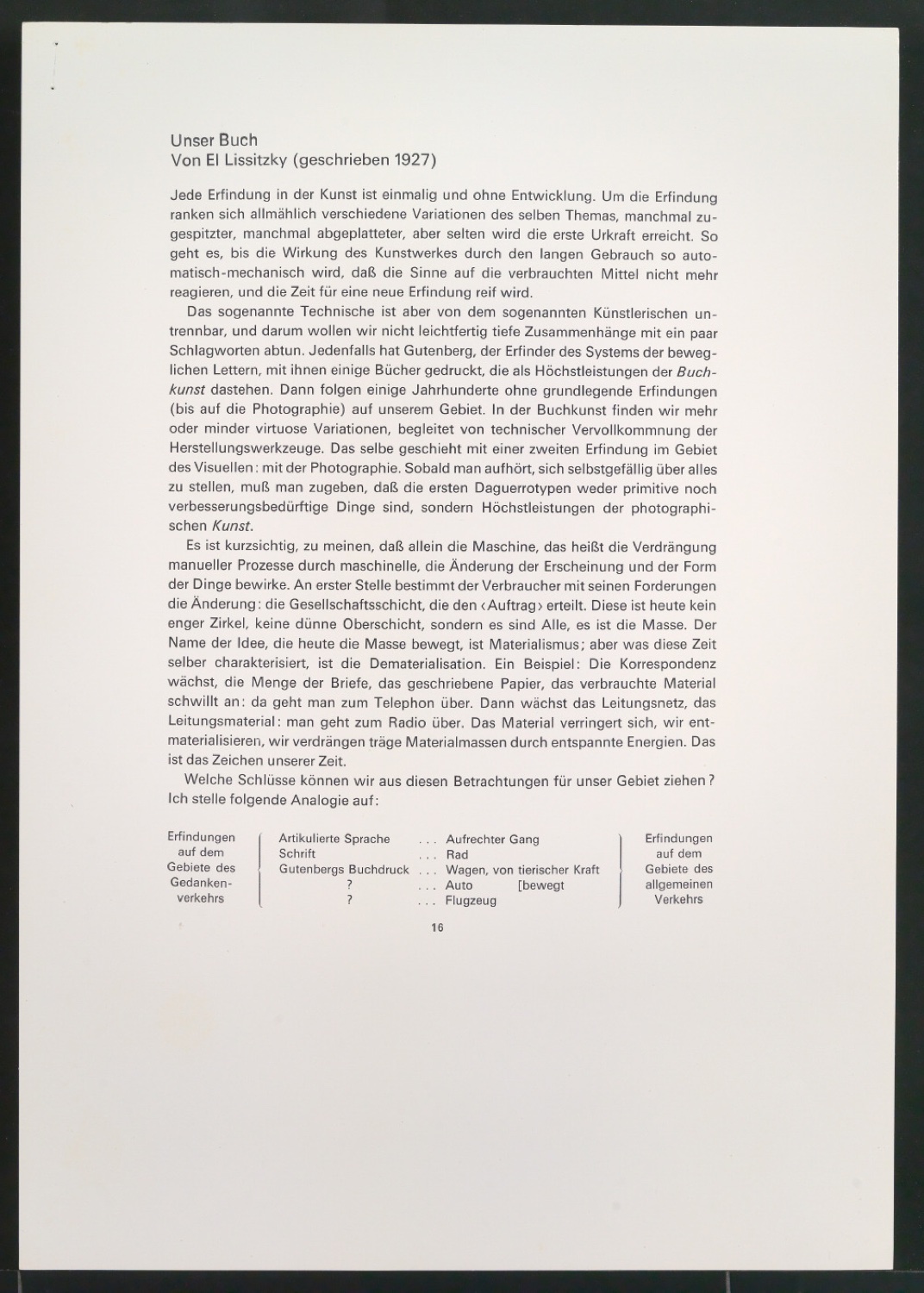 Werke und Aufsätze über El Lissitzky (1890-1941) — Blatt 11