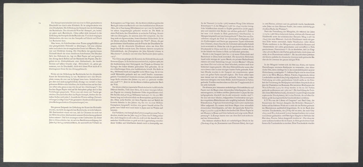 Probedruck für den Textteil von Die Bildersammlung der Zehnbambushalle — Blatt 8