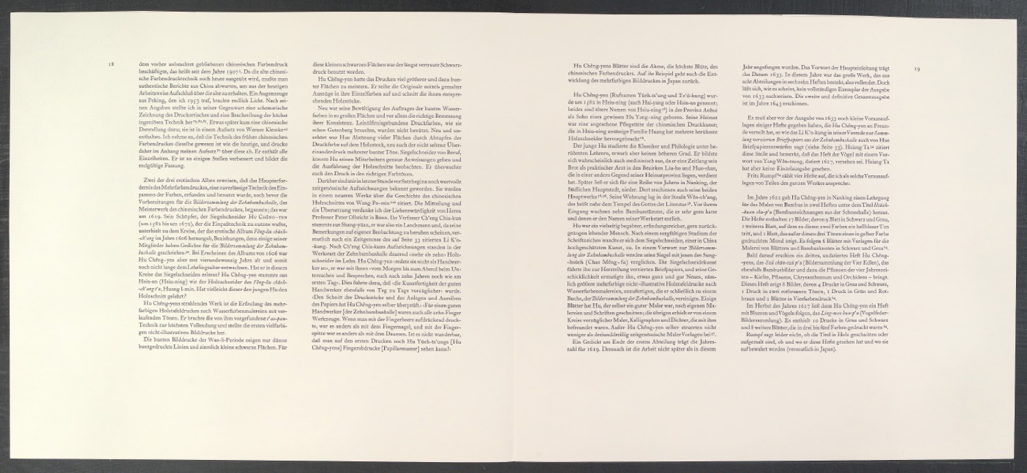 Probedruck für den Textteil von Die Bildersammlung der Zehnbambushalle — Blatt 10