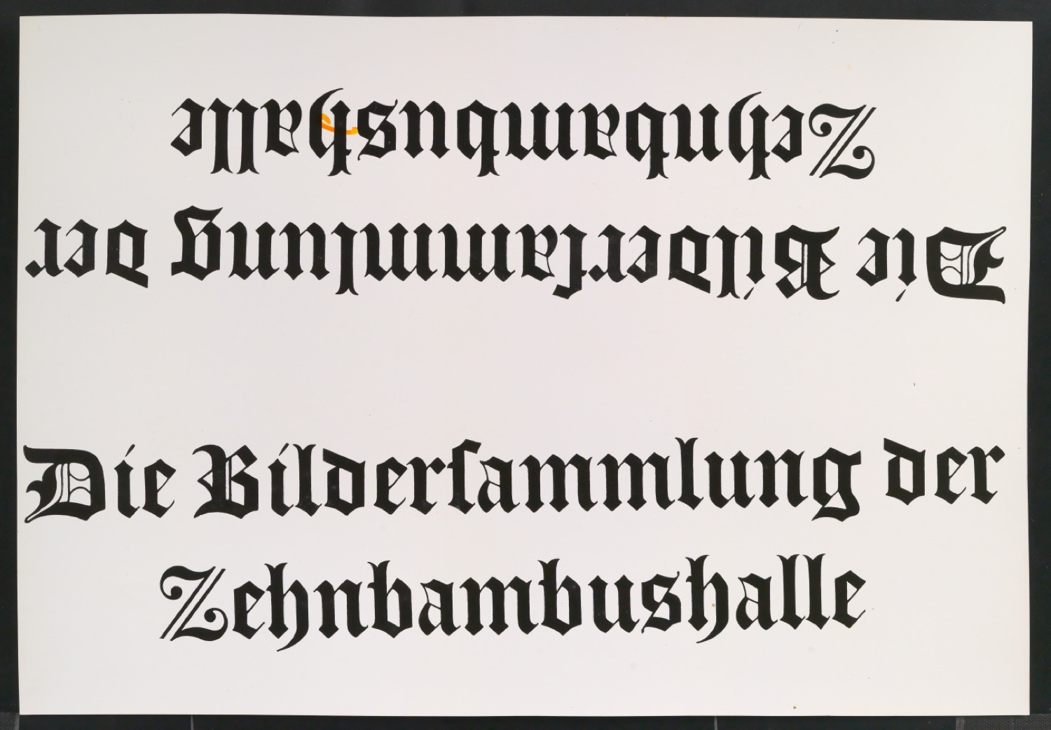 Entwürfe und Klischeeabzüge für den Titel von Die Bildersammlung der Zehnbambushalle — Blatt 1