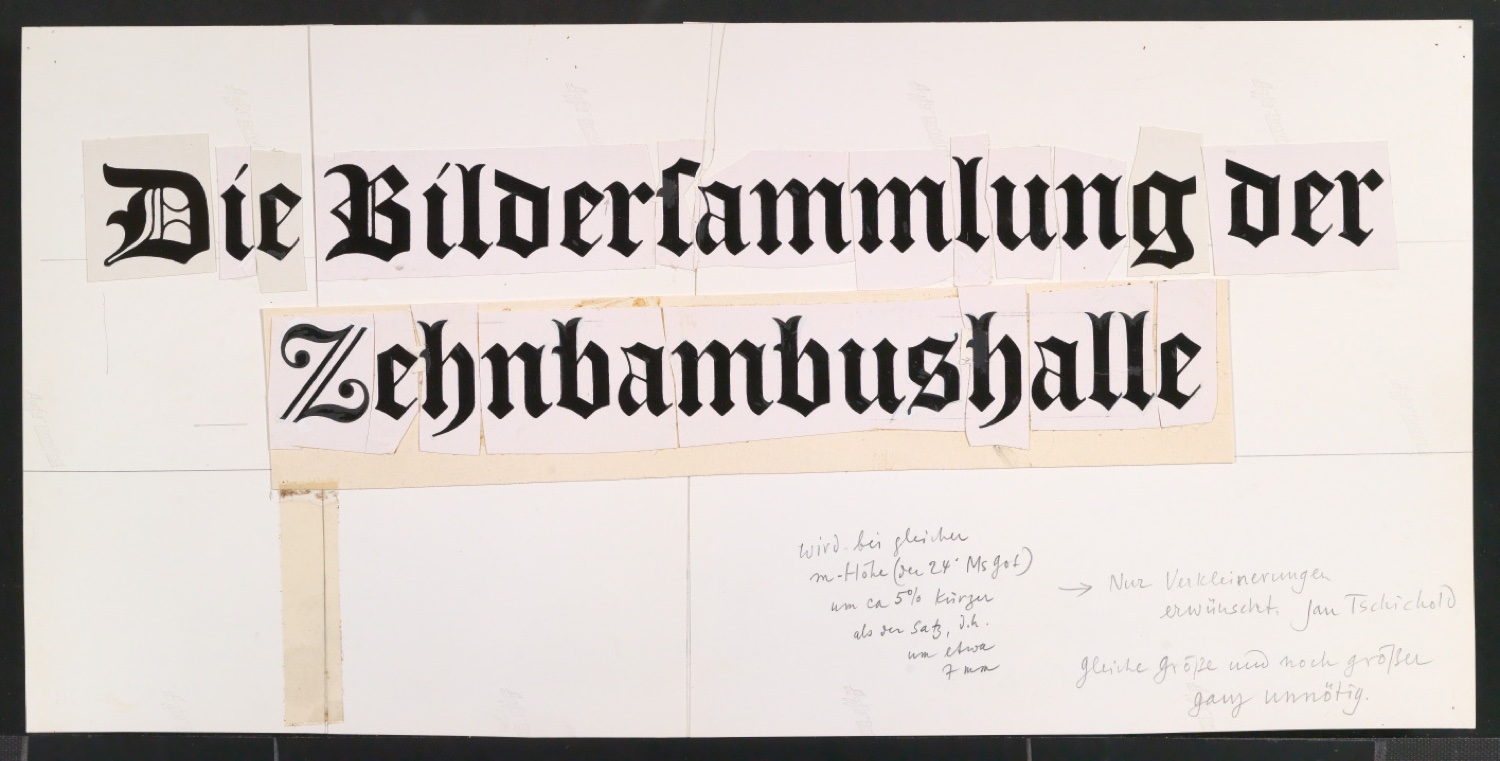 Entwürfe und Klischeeabzüge für den Titel von Die Bildersammlung der Zehnbambushalle — Blatt 10