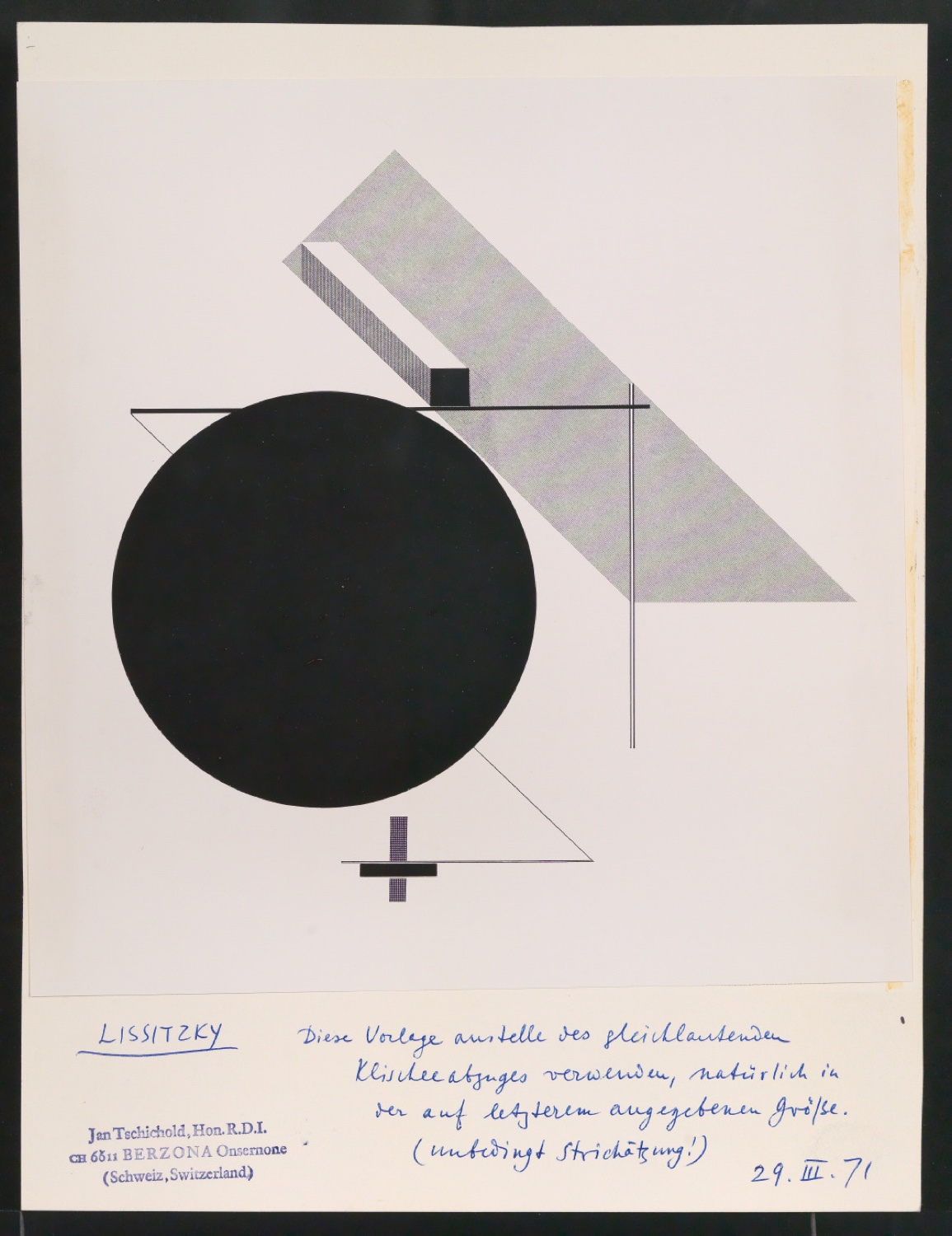 Klischeevorlagen für Illustrationen von Werke und Aufsätze über El Lissitzky (1890-1941) — Blatt 17