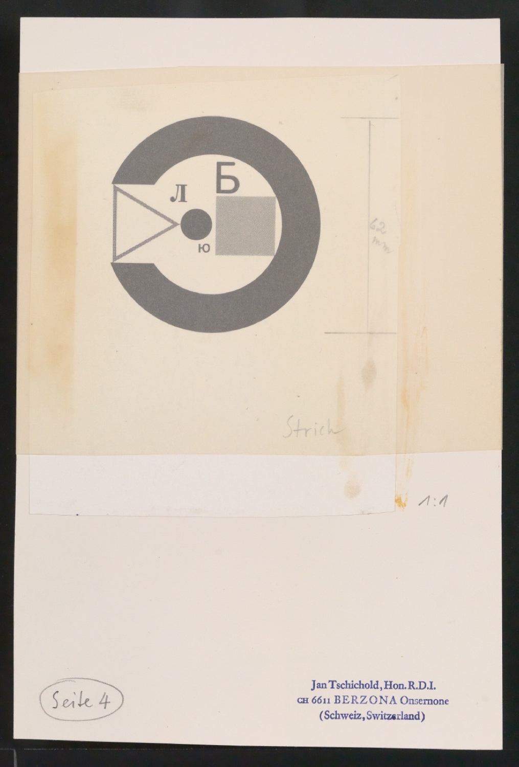 Klischeevorlagen für Illustrationen von Werke und Aufsätze über El Lissitzky (1890-1941) — Blatt 25
