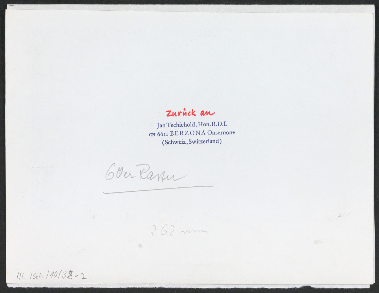 Reprografie und Druckklischee des Ku-Su-Drucks der Sammlung Tschichold für In Su-Chou um 1740: 15 Ku-Su-Drucke — Blatt 4