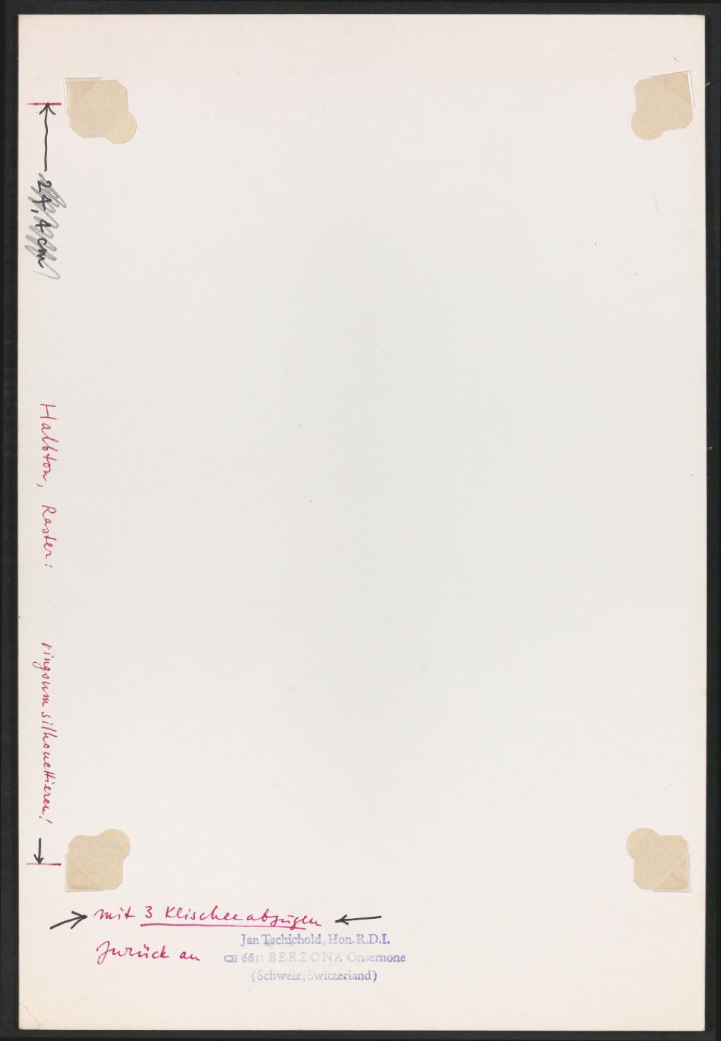 Reprografie und Druckklischee des Ku-Su-Drucks der Sammlung Tschichold für In Su-Chou um 1740: 15 Ku-Su-Drucke — Blatt 5