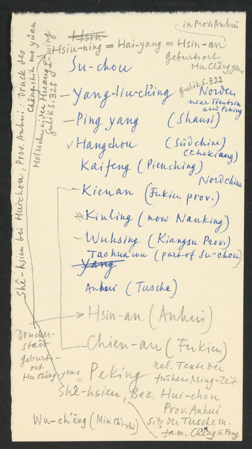 Pre-press von Landkarten des Chinas der Ming-Dynastie für In Su-Chou um 1740: 15 Ku-Su-Drucke — Blatt 3