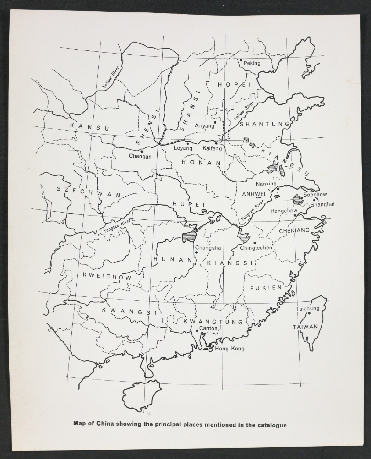 Pre-press von Landkarten des Chinas der Ming-Dynastie für In Su-Chou um 1740: 15 Ku-Su-Drucke — Blatt 7