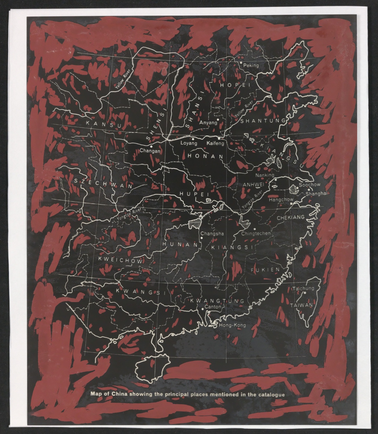Pre-press von Landkarten des Chinas der Ming-Dynastie für In Su-Chou um 1740: 15 Ku-Su-Drucke — Blatt 9