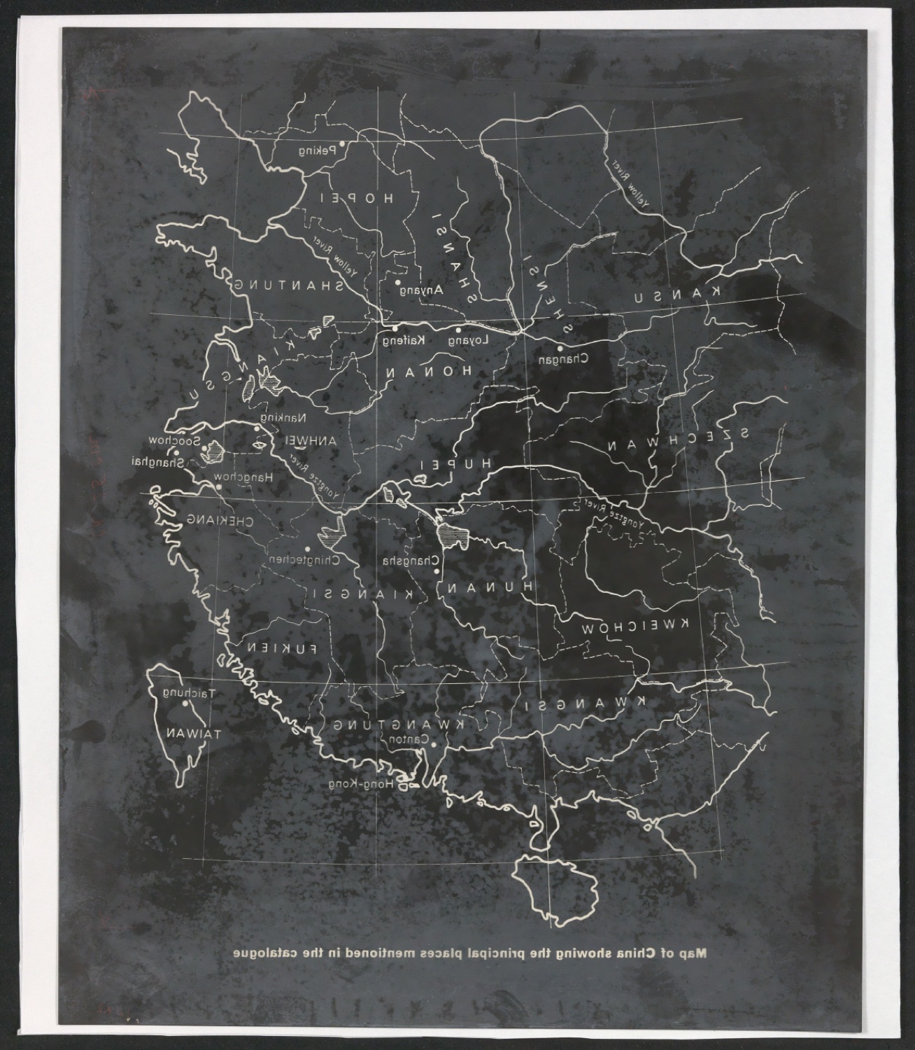 Pre-press von Landkarten des Chinas der Ming-Dynastie für In Su-Chou um 1740: 15 Ku-Su-Drucke — Blatt 10