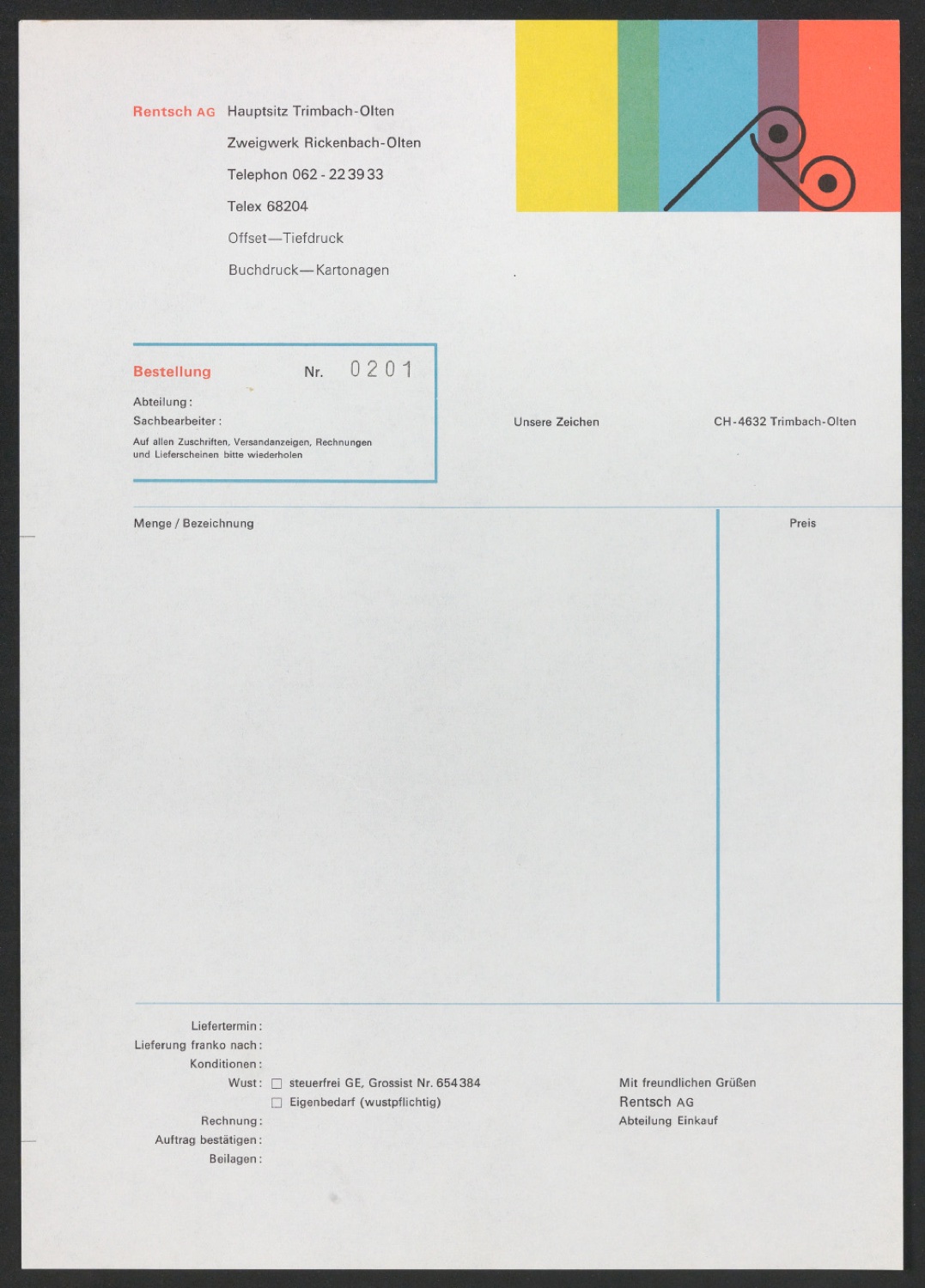 Briefbögen und Briefumschläge für Georg-Rentsch-Söhne — Blatt 9