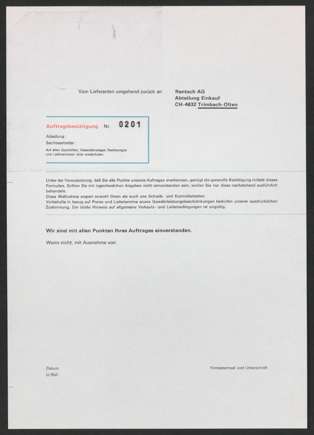 Briefbögen und Briefumschläge für Georg-Rentsch-Söhne — Blatt 11