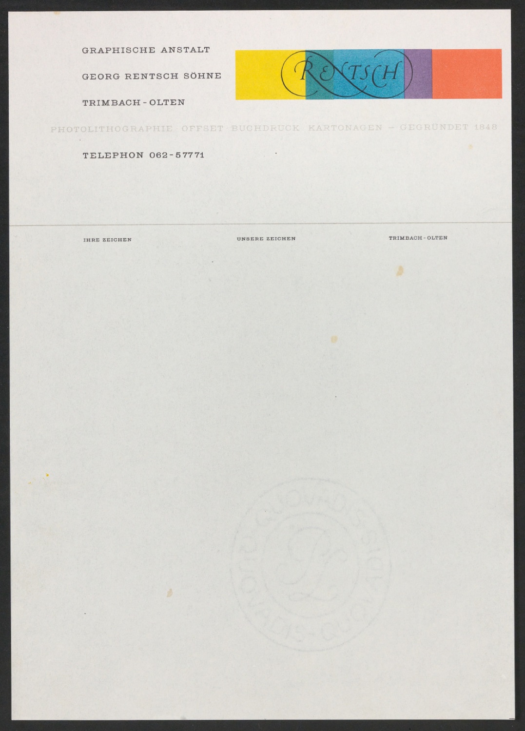 Briefbögen und Briefumschläge für Georg-Rentsch-Söhne — Blatt 15