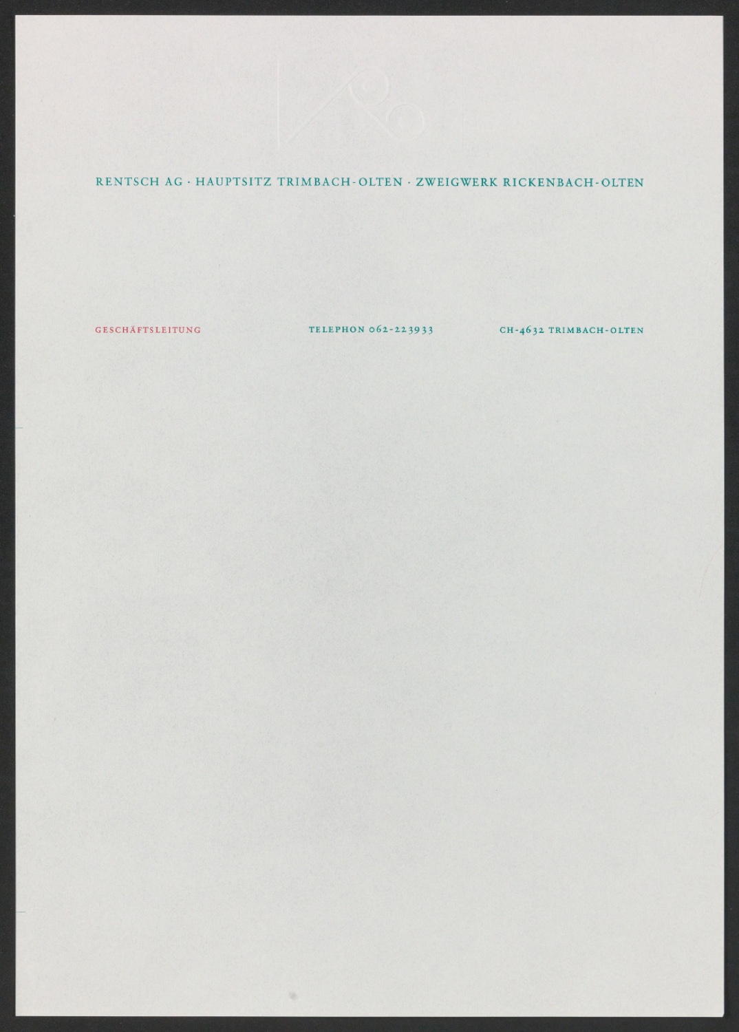 Briefbögen und Briefumschläge für Georg-Rentsch-Söhne — Blatt 19