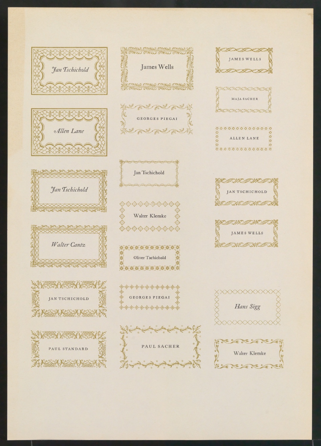 Probedrucke und Korrekturfahnen von Exlibris — Blatt 7