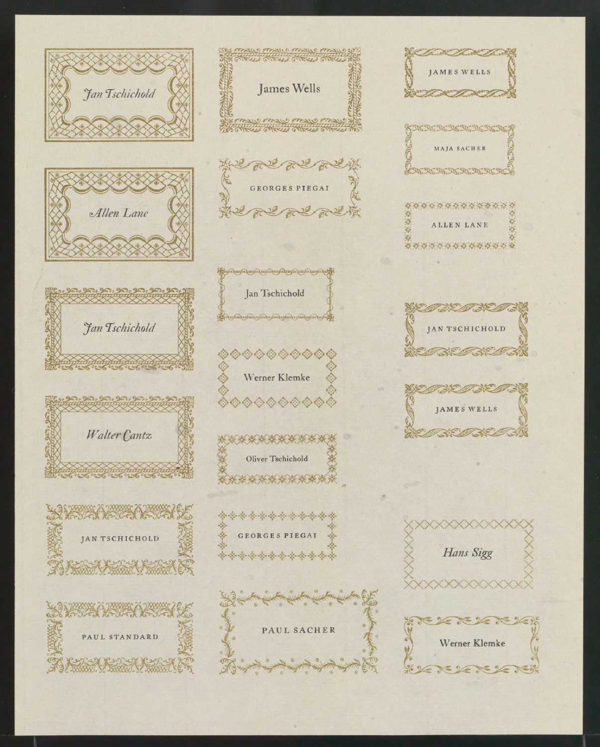 Probedrucke und Korrekturfahnen von Exlibris — Blatt 9