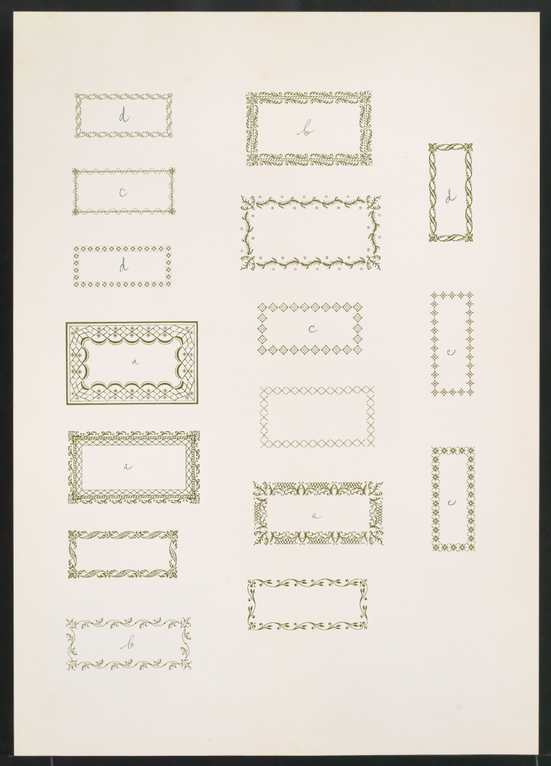 Entwurf und Probedrucke von Schmuckrahmen für Exlibris — Blatt 9