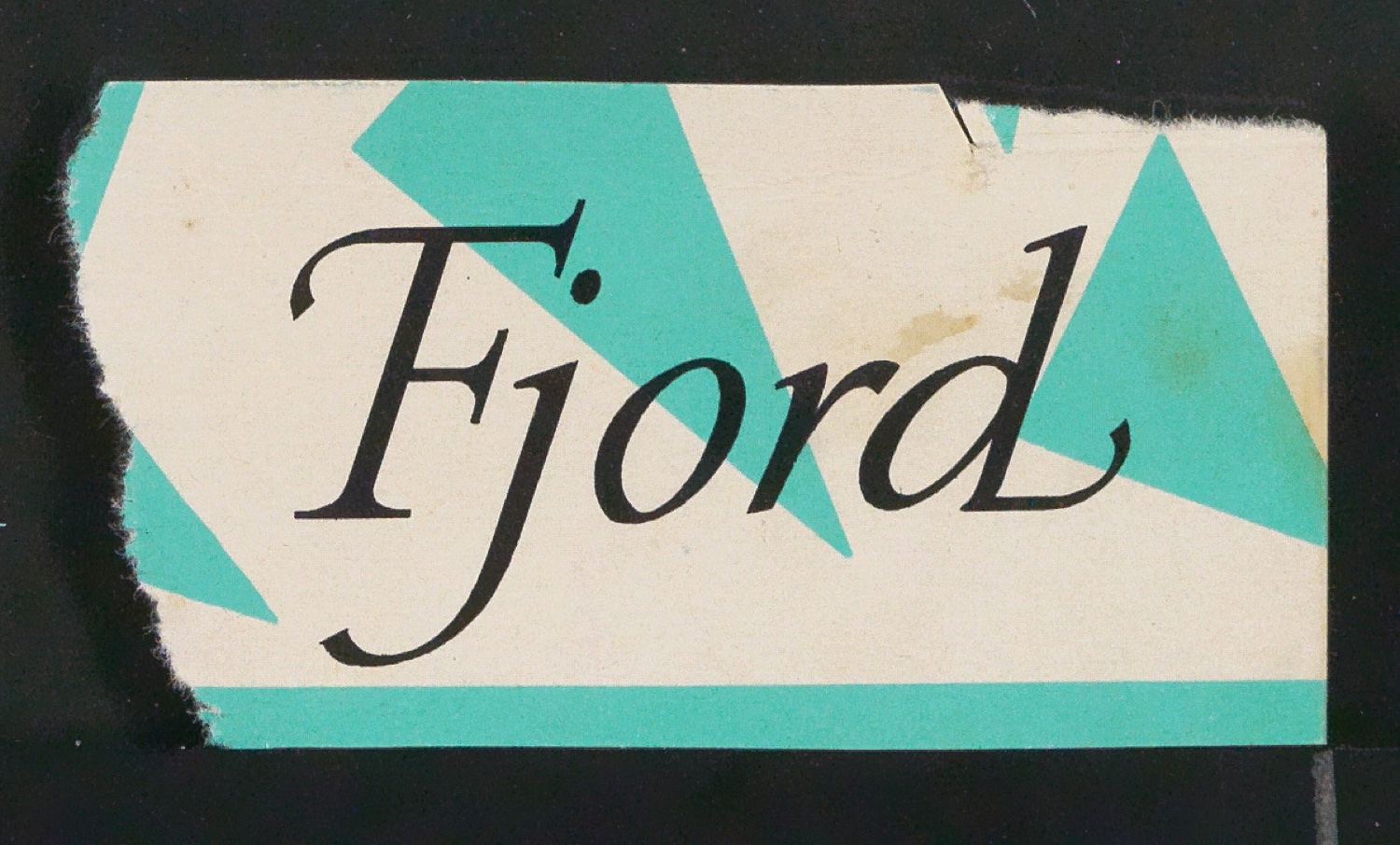 Ausschnitte von Schriftzug Fjord aus Schokoladenverpackungen — Blatt 1