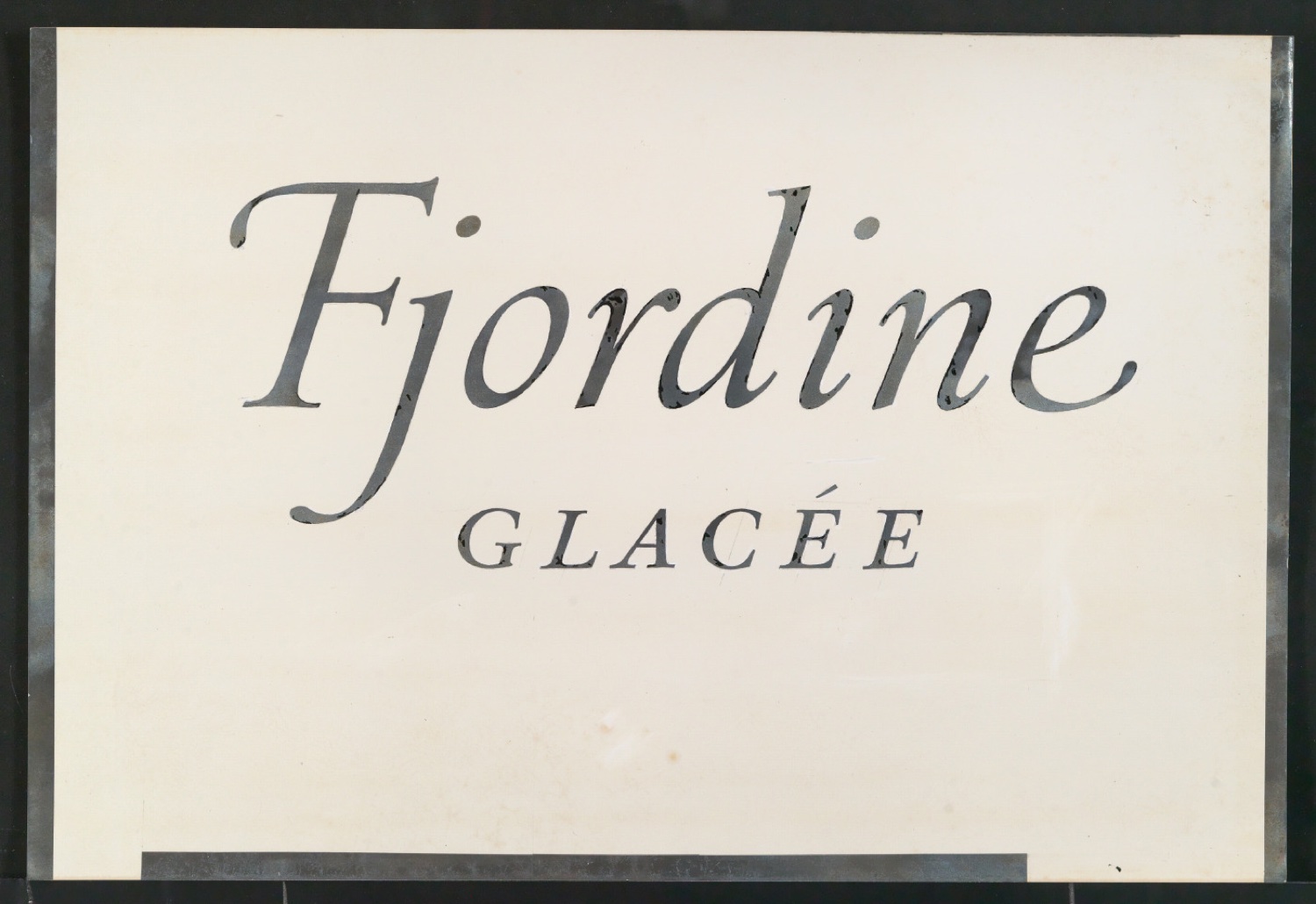 Montierte Entwürfe von Schriftzug für Schokoladenverpackung Fjordines Glacées — Blatt 7
