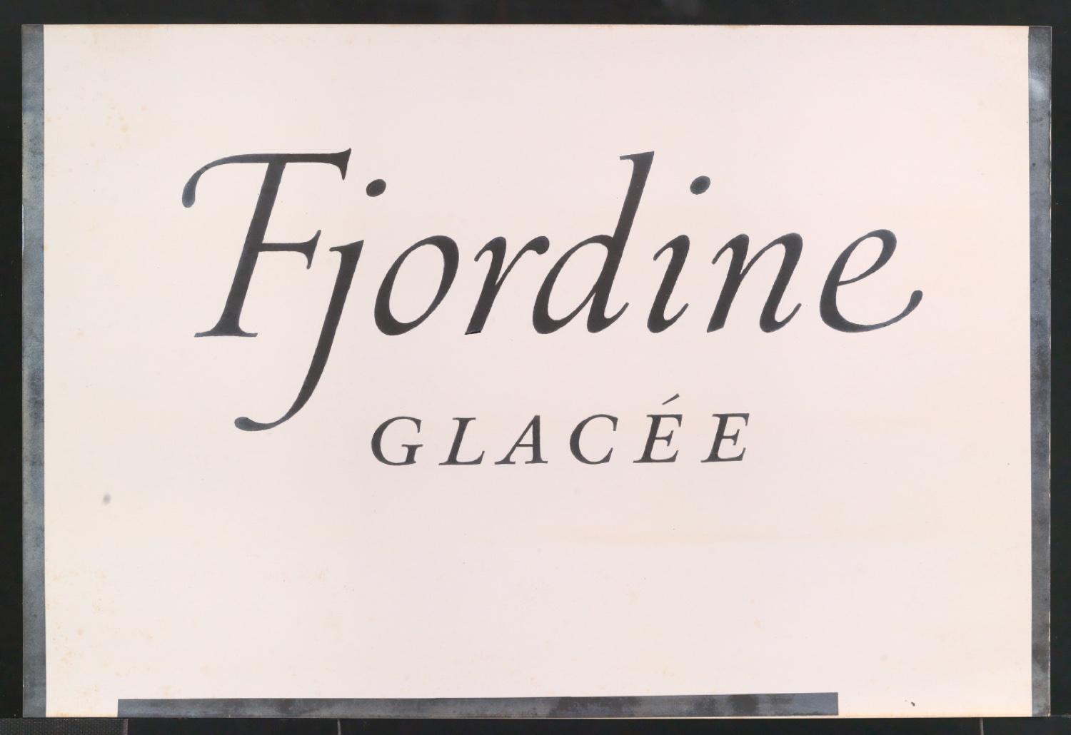 Entwurf und Klischeeabzug von Schriftzug für Schokoladenverpackung Fjordines Glacées — Blatt 4