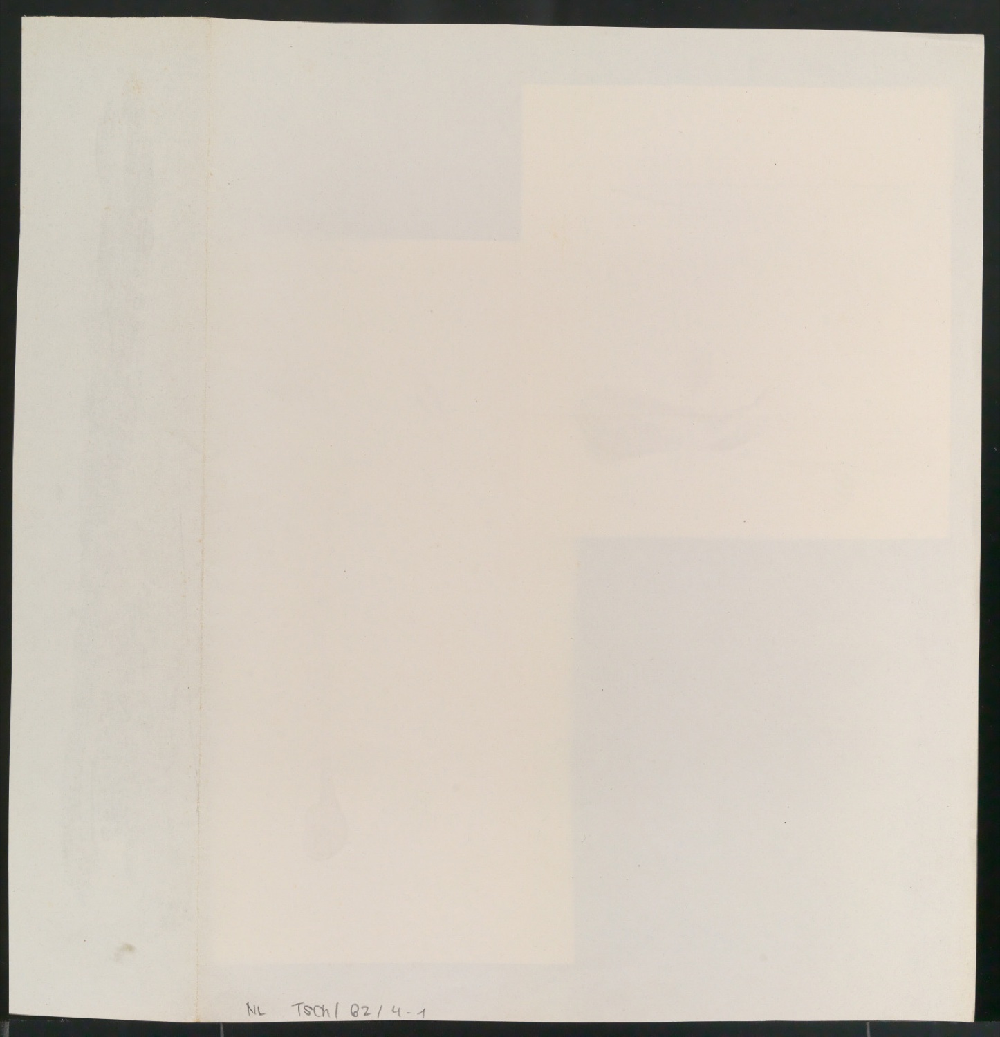 Korrekturfahne für eine Bibliographie von Jan Tschichold — Blatt 2