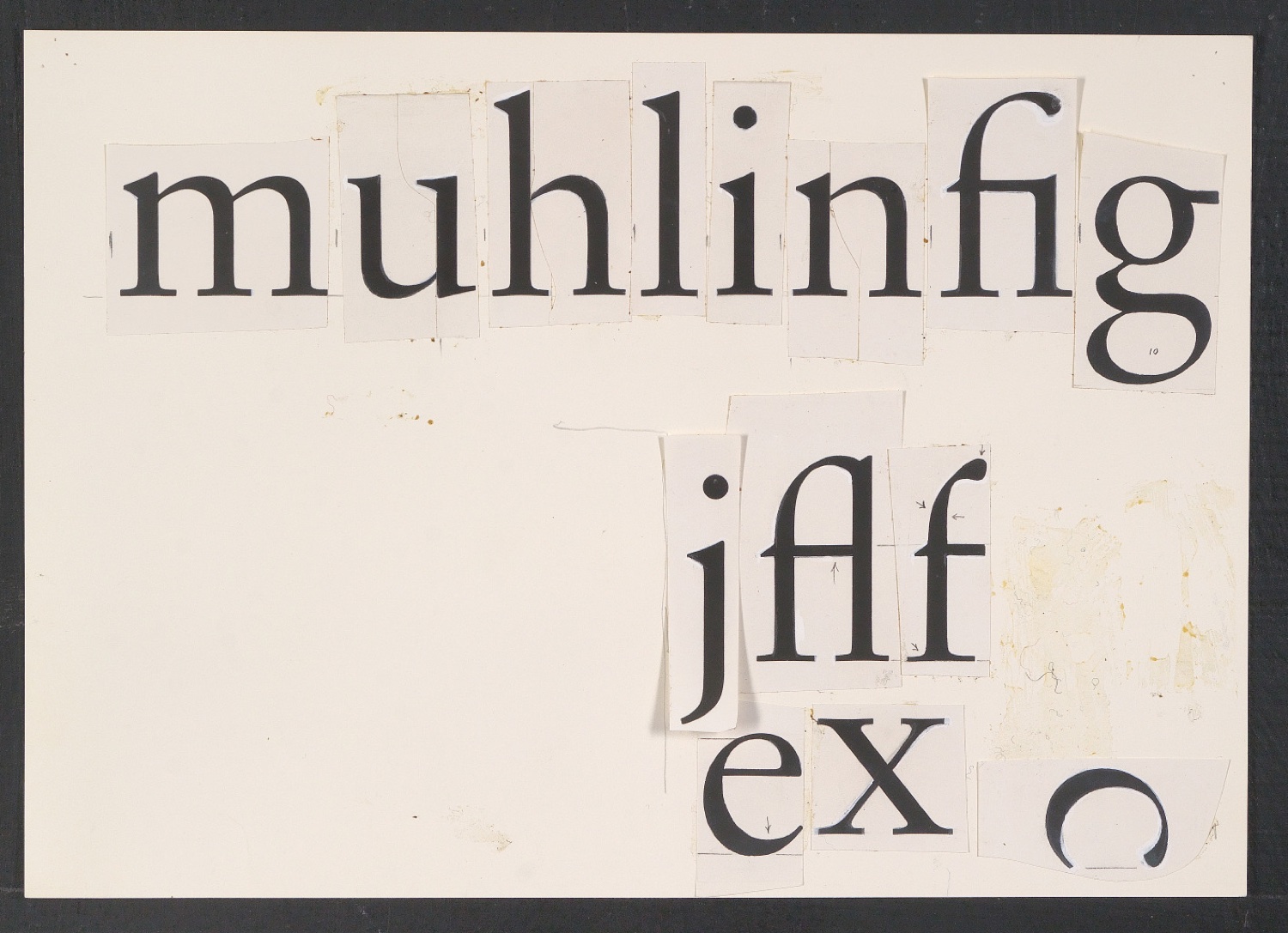 Neue Zeichnungen für die SABON von Jan Tschichold für die Grade von 14 Punkt ab, Mai 1965 — Blatt 3
