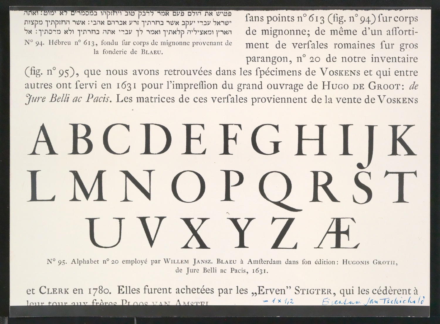 Fotokopien verschiedener Alphabete unter anderem der Garamond — Blatt 3