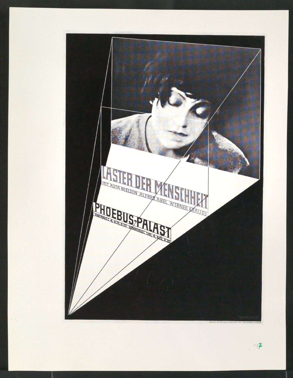 Korrekturfahnen und Probedruck für Illustration von Plakat Laster der Menschheit für Phoebus Palast — Blatt 5