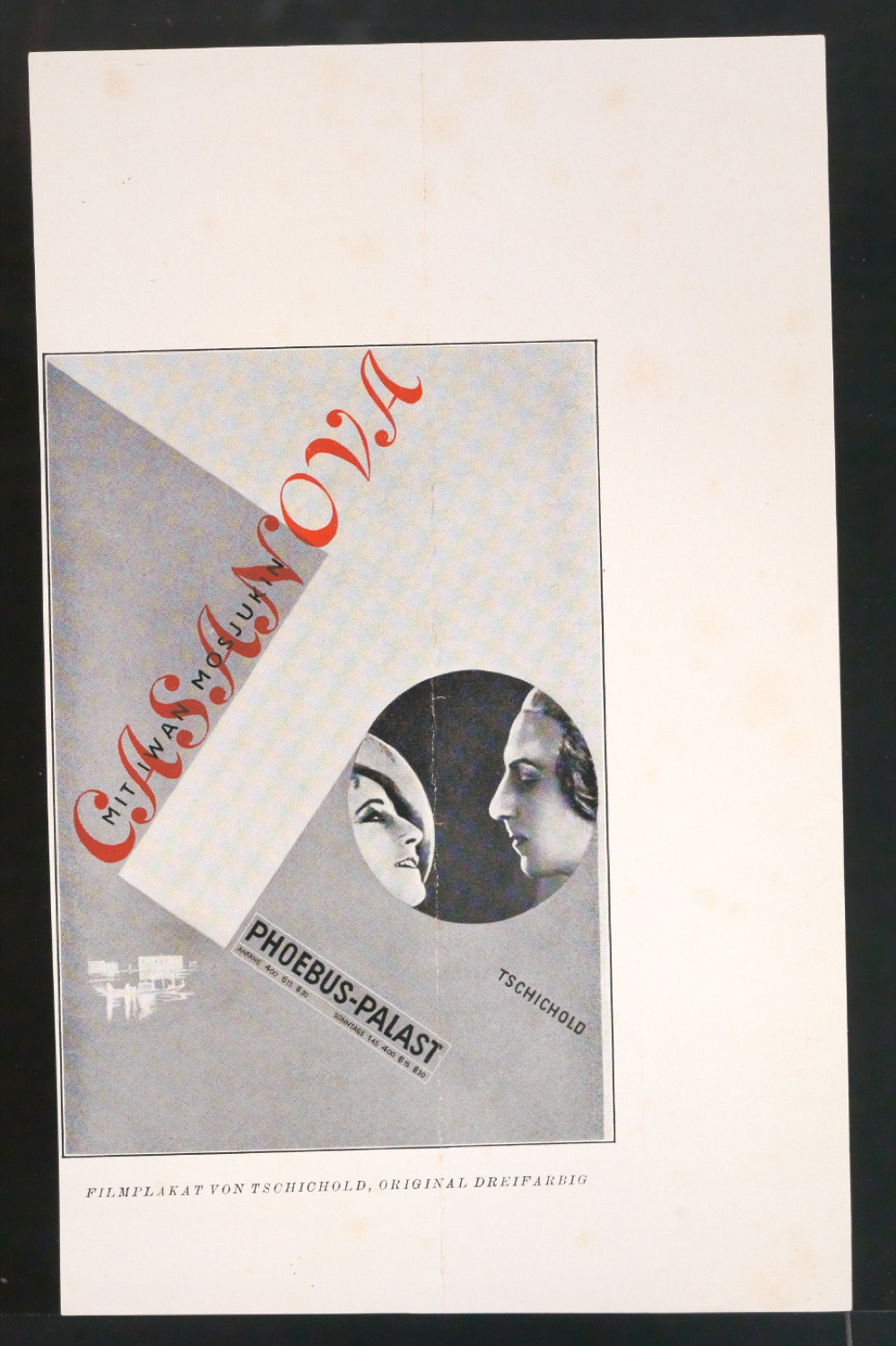 Fotorepro und Zeitschriftenausschnitt von Plakat Casanova für Phoebus-Palast — Blatt 3