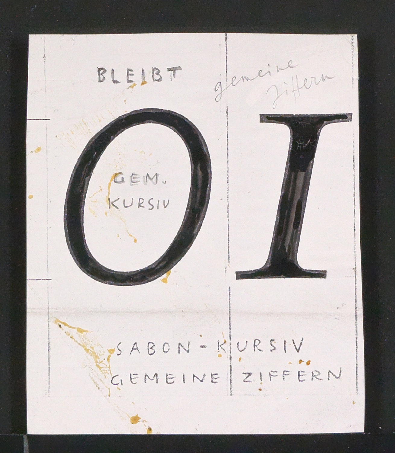 Entbehrliche Photokopien einzelner Buchstaben (gewöhnliche) ab 14 P — Blatt 57