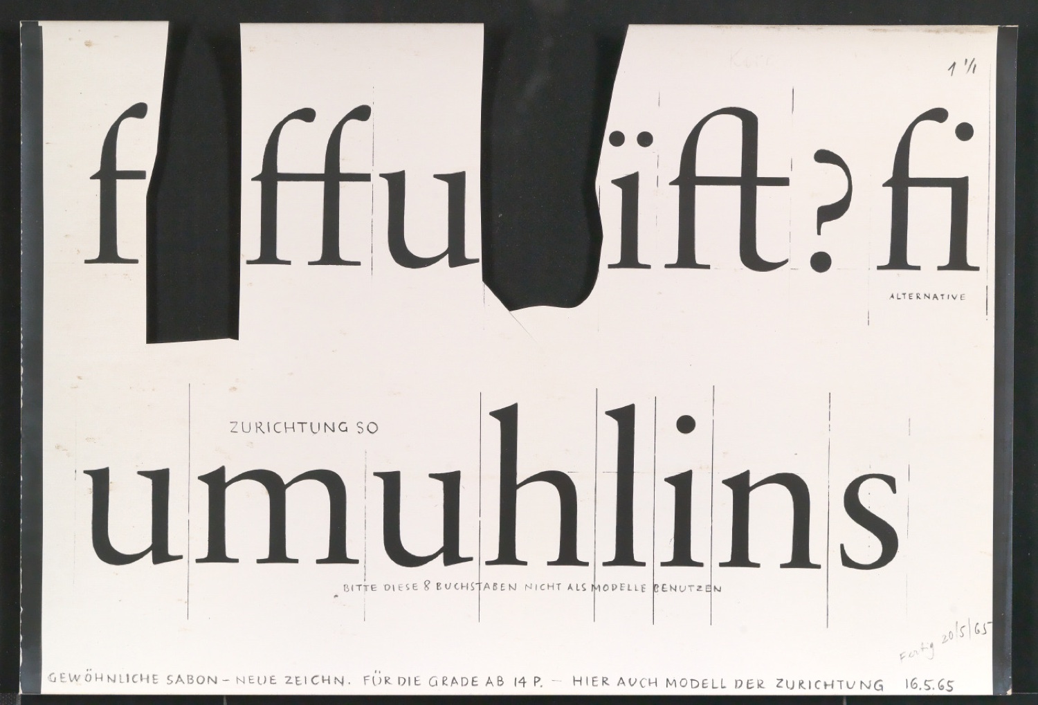 Entbehrliche Photokopien einzelner Buchstaben (gewöhnliche) ab 14 P — Blatt 131
