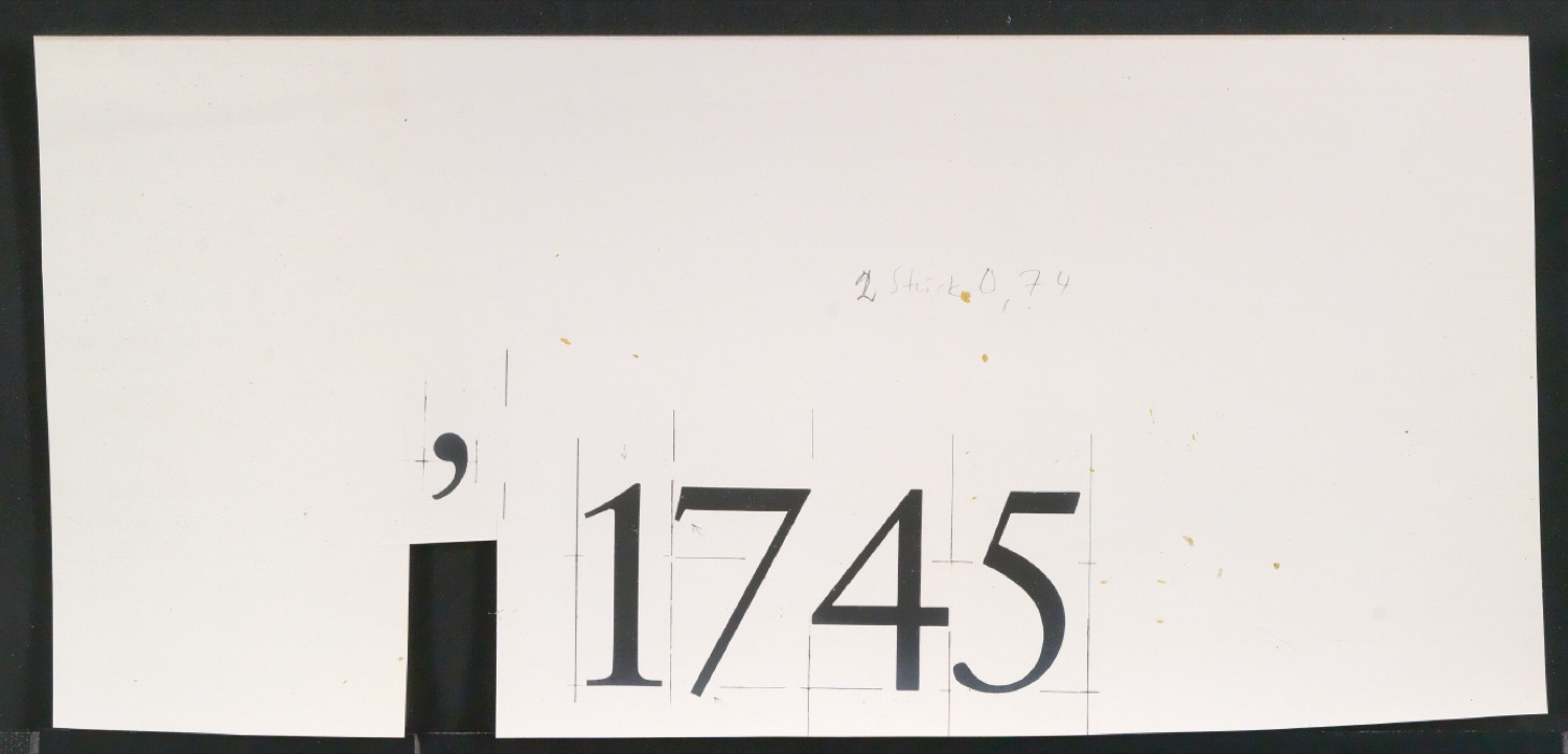 Entbehrliche Photokopien einzelner Buchstaben (gewöhnliche) ab 14 P — Blatt 147