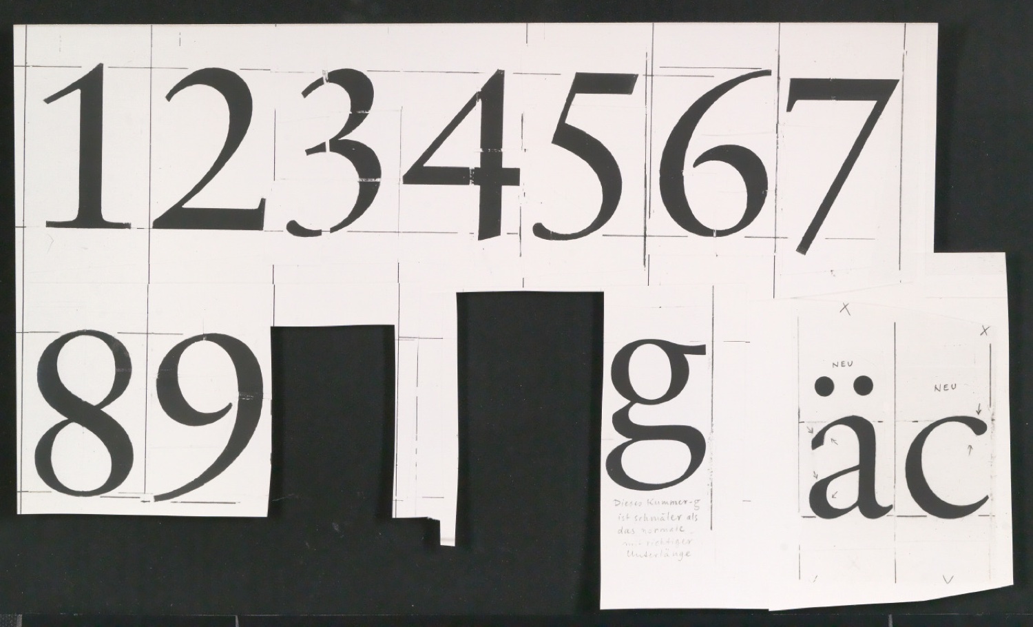 Entbehrliche Photokopien einzelner Buchstaben (gewöhnliche) ab 14 P — Blatt 153